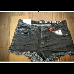 High Waisted Frayed Shorts